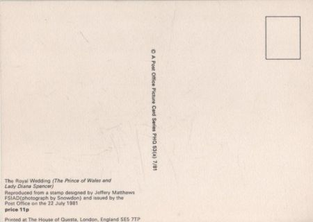 Charles und Di Briefmarke Charles und Di Briefmarke