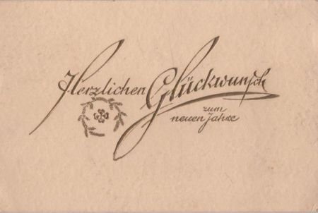 Zum Neuen Jahre Prägekarte Zum Neuen Jahre Prägekarte