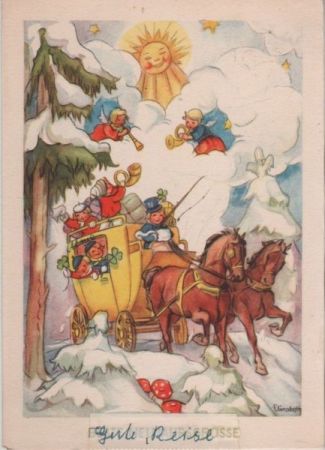 <neujahrsgrüße Gute Reise überklebt <neujahrsgrüße Gute Reise überklebt