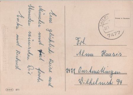 <neujahrsgrüße Gute Reise überklebt <neujahrsgrüße Gute Reise überklebt