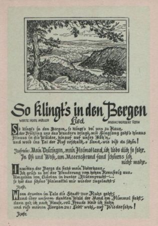 Liedkarte So klingts in den Bergen Liedkarte So klingts in den Bergen