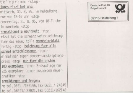 Galerie Vogel Werbekarte Galerie Vogel Werbekarte
