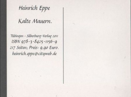 Kaltre Mauern Krimi-Werbung Kaltre Mauern Krimi-Werbung