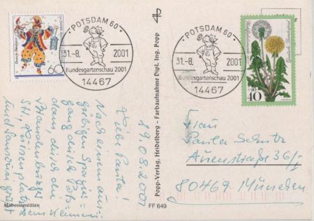 Madonnenlilien Sonderstempel Madonnenlilien Sonderstempel