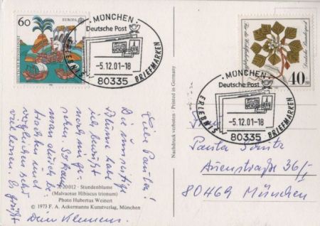 Stundenblume Sonderstempel Stundenblume Sonderstempel