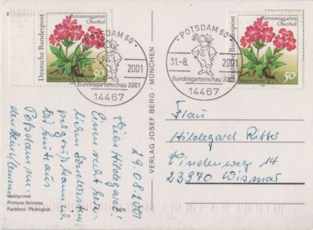Mehlprimel Sonderstempel Mehlprimel Sonderstempel