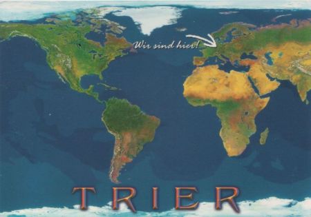 Trier - auf der Weltkarte Trier - auf der Weltkarte