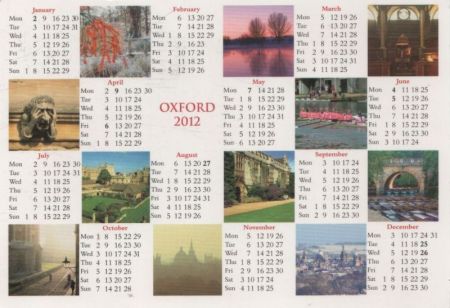 Oxford - Großbritannien - Kalender Oxford - Großbritannien - Kalender