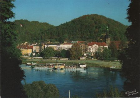Bad Schandau - mit Schaufelraddampfer Bad Schandau - mit Schaufelraddampfer