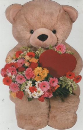 Teddybär mit Blumen Teddybär mit Blumen