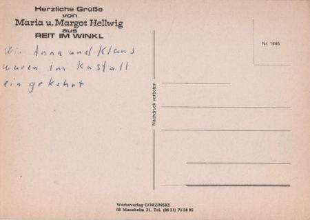 Reit im Winkl - Maria und Margot Hellwig Reit im Winkl - Maria und Margot Hellwig