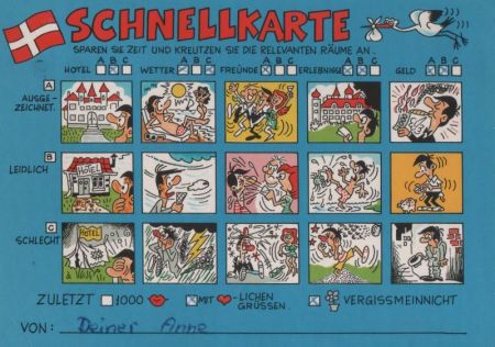Schnellkarte zum Ankreuzen Schnellkarte zum Ankreuzen