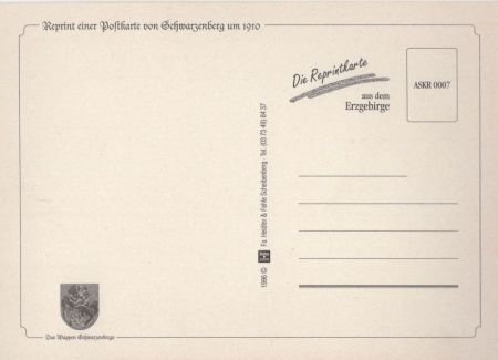 Schwarzenberg - Schloss mit Lokomotive - Reprint Schwarzenberg - Schloss mit Lokomotive - Reprint