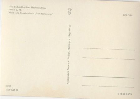 Neuhaus am Rennweg - Friedrichshöhe Neuhaus am Rennweg - Friedrichshöhe