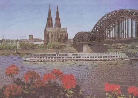 Köln - Dom und Brücke - Glanzkarte Köln - Dom und Brücke - Glanzkarte