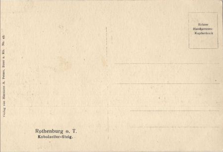 Rothenburg ob der Tauber - Kobolzeller-Steig Rothenburg ob der Tauber - Kobolzeller-Steig