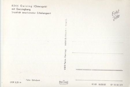 Altenberg-Geising - mit Geisingberg Altenberg-Geising - mit Geisingberg