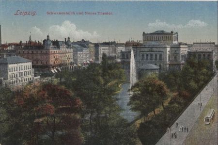 Leipzig - Schwanenteich und Neues Theater Leipzig - Schwanenteich und Neues Theater