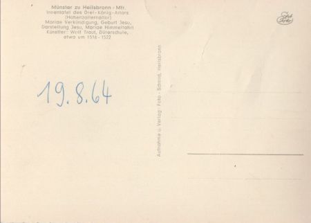 Heilsbronn - Münster, Altartafel Heilsbronn - Münster, Altartafel