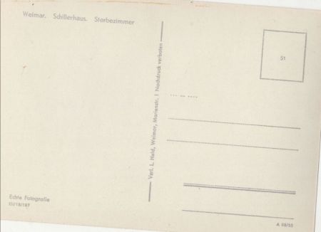 Weimar - Schillerhaus, Sterbezimmer Weimar - Schillerhaus, Sterbezimmer