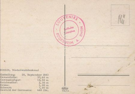 Niederwalddenkmal - mit Besuchern Niederwalddenkmal - mit Besuchern