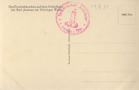 Ilmenau - Goethehäuschen Ilmenau - Goethehäuschen
