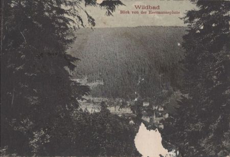 Bad Wildbad im Schwarzwald - Blick von Heermannsplatte Bad Wildbad im Schwarzwald - Blick von Heermannsplatte