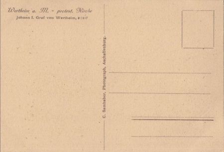 Wertheim - prot. Kirche, Johann I. Wertheim - prot. Kirche, Johann I.