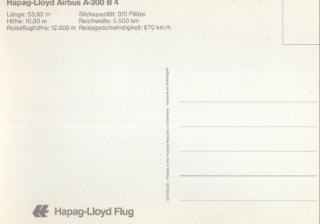 Airbus A-300 B 4 Hapag-LLoyd Airbus A-300 B 4 Hapag-LLoyd