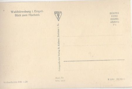 Altenberg-Waldbärenburg - Blick zum Hocheck