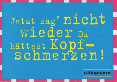 Werbung Kopfschmerzen Werbung Kopfschmerzen