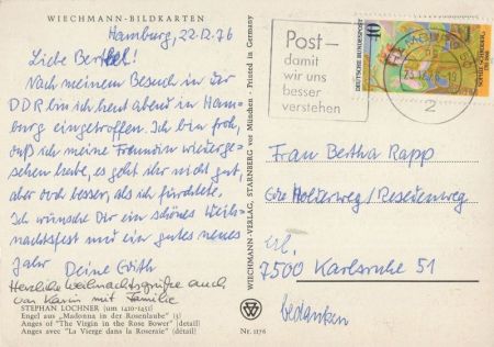 Lochner - Engel aus Madonna in der Rosenlaube Lochner - Engel aus Madonna in der Rosenlaube