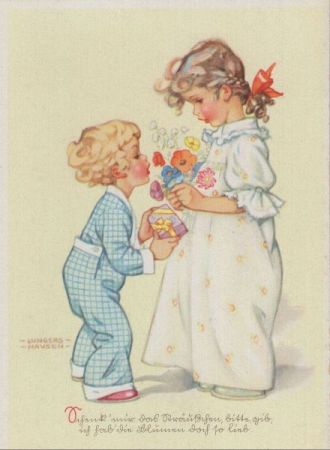Kinder mit Geschenk Kinder mit Geschenk