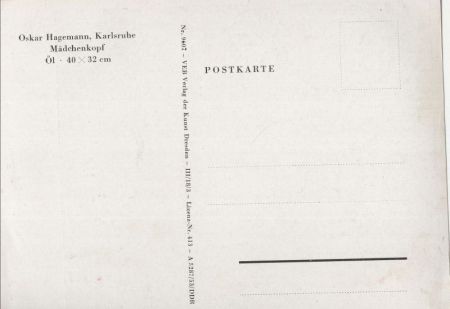 Oskar Hegemann - Mädchenkopf Oskar Hegemann - Mädchenkopf