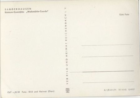 Sangerhausen - Konsum-Gaststätte Walkmühle-Csarda Sangerhausen - Konsum-Gaststätte Walkmühle-Csarda