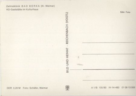Bad Berka - Gaststätte im Kulturhaus Bad Berka - Gaststätte im Kulturhaus
