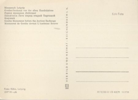 Leipzig - Goethe-Denkmal Leipzig - Goethe-Denkmal