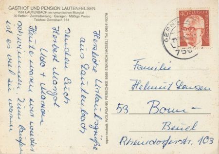 Lautenbach (Renchtal) - Pension Lautenfelsen