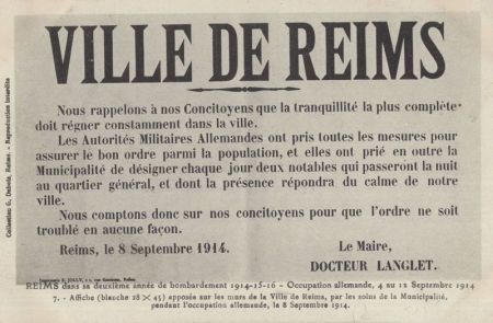 Reims - Frankreich - Occupation allemande Reims - Frankreich - Occupation allemande