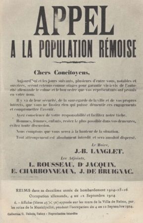 Reims - Frankreich - Occupation allemande Reims - Frankreich - Occupation allemande