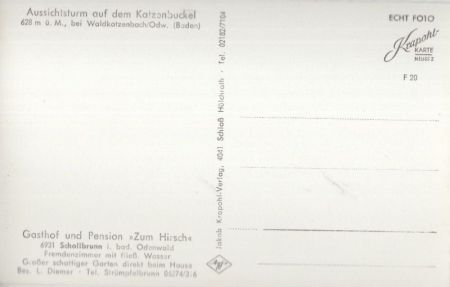 Waldkatzenbach (OT von Waldbrunn) - Katzenbuckel, Aussichtsturm Waldkatzenbach (OT von Waldbrunn) - Katzenbuckel, Aussichtsturm
