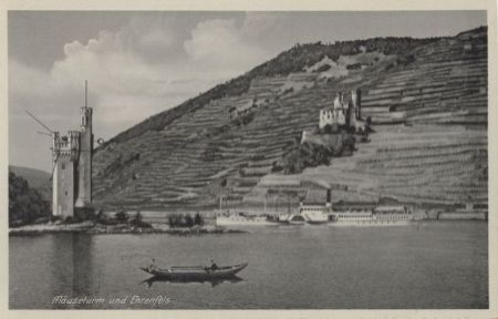 Rüdesheim, Ruine Ehrenfels - mit Mäuseturm Rüdesheim, Ruine Ehrenfels - mit Mäuseturm