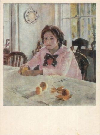 Gemälde - Frau am Tisch Gemälde - Frau am Tisch