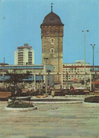 Karl-Marx-Stadt - Posthof, Roter Turm Karl-Marx-Stadt - Posthof, Roter Turm