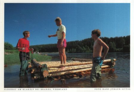 Värmland - Schweden - Floßbau am Klarälv bei Branäs Värmland - Schweden - Floßbau am Klarälv bei Branäs