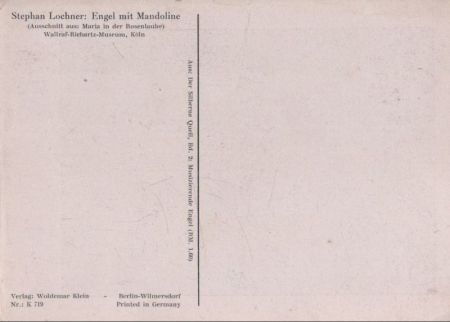 Stephan Lochner - Engel mit Mandoline Stephan Lochner - Engel mit Mandoline