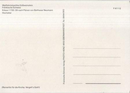 Gößweinstein - Wallfahrtsbasilika, Hochaltar Gößweinstein - Wallfahrtsbasilika, Hochaltar