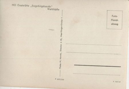 Altenberg-Waldidylle - HO-Gaststätte Erzgebirgsbaude