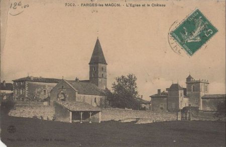 Farges-les-Macon - Frankreich - Eglise et Chateau Farges-les-Macon - Frankreich - Eglise et Chateau