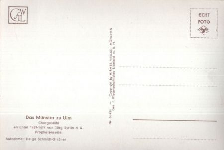Ulm - Münster, Chorgestühl Ulm - Münster, Chorgestühl